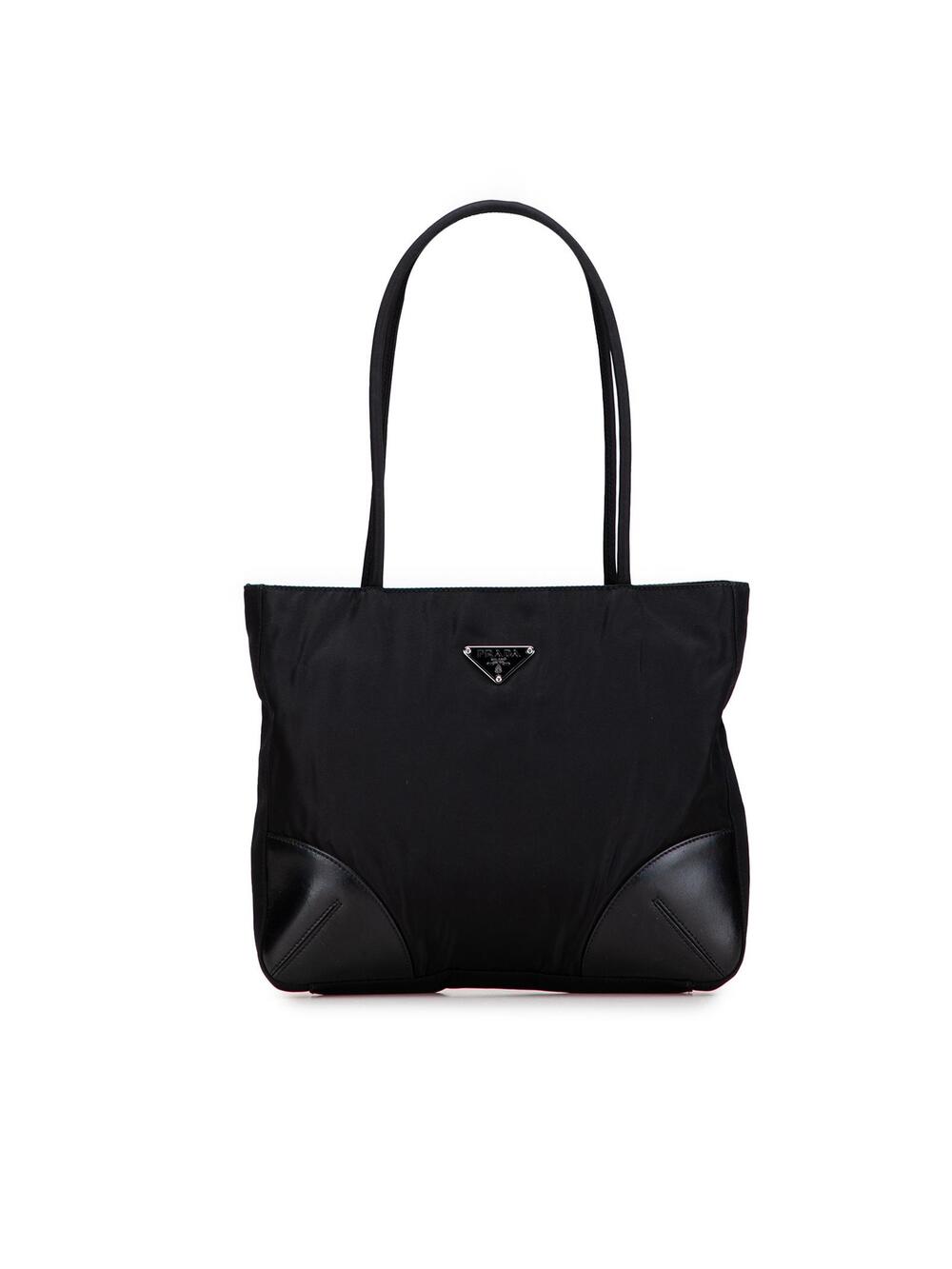 Prada Spazzolato Trimmed Tessuto Tote #359968P48B
